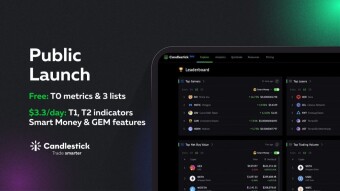 🎉 Candlestick Public Launched! FREE access to T0 metrics & 3 Token Gem Lists!