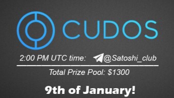 Join the AMA of Satoshi Club x CUDOS. Rewards: 1300 USDT, January 9th.
