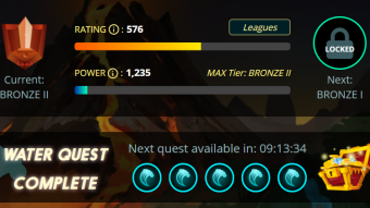 Splinterlands Daily Quest: Water Deck in Bronze II