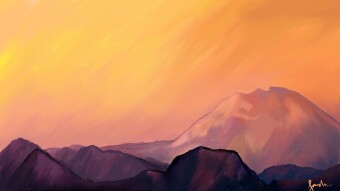 Mountain ranges (Sunset) artwork