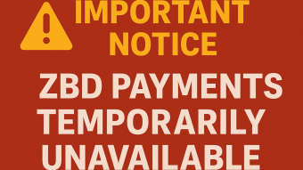 ⚠️ Update on ZBD Payments and Account Issues