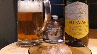 Pilsvar with Lublin hops, and for a snack, herring a'la matias in spices