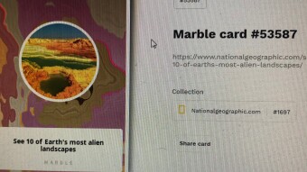 My first marble card