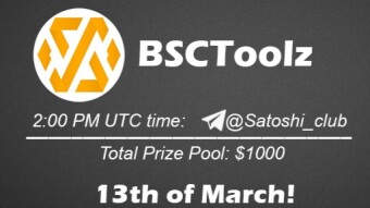 Join the AMA of Satoshi Club x BSCToolz. Rewards: 1000 USDT, March 13th.