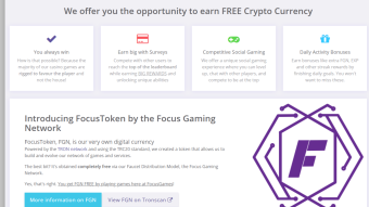 Focusgames is a new project by the FaucetHub admin from 5,500 to 50,000 FGN tokens per day on Tronlink TRC20. FGN token is listed on the POLONIEX exchange 📈💰✅