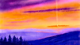 Digital art_2021. Winter Sunset