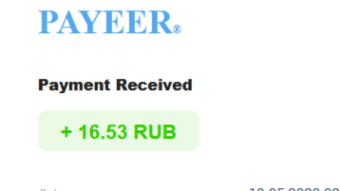 Payment received from TeaserFast + 16.53 RUB | total paid 62.69 RUB