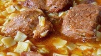 Foodbook #1076 beef meat with xilopites
