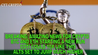 BREAKING NEWS COULD BE AMAZING FOR CRYPTO - COTI COULD 10X LIKE THIS - ETH AND BTC MOVING HIGHER