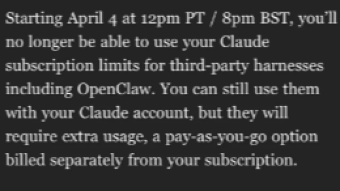 Claude Just banned OpenClaw, well, all third-party API access
