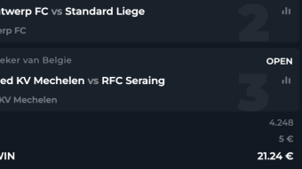 Belgian cup betting advice! Odds: 4.248 & 2.355
