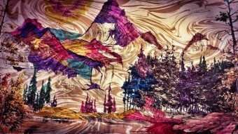 Creativity - An old framed painting pencil coloured. for a surprisingly fun turnout