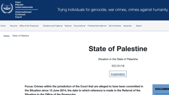 ICC, Israel and Palestine