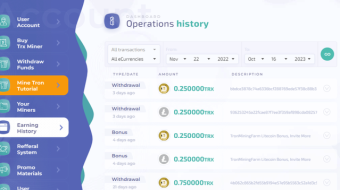 Earn free bonus with TronMiningFarm