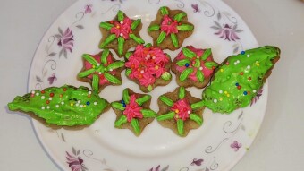 Galletas de vainilla con formas decoradas