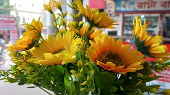 Artificial flower photography.