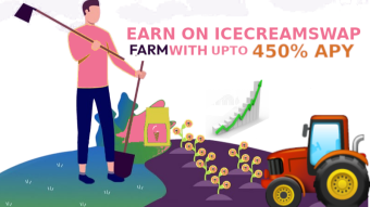 ICECREAMSWAP DEX REDESIGNED WITH A NEW FARMING FEATURE OF UP TO 450+% APY