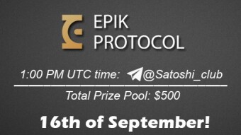 Join the AMA of Satoshi Club x Epik Protocol. Rewards: 500 USDT, September 16th.