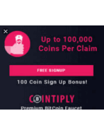 Cointiply Earn up to 100.000 free tokens per hour