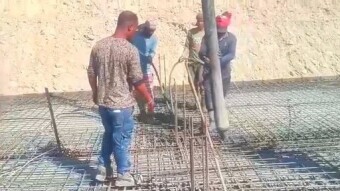 A moment of travel while welding a roof at a location while in Oman
