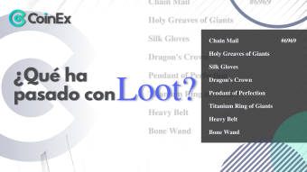 Instituto CoinEx: Loot se desploma un 75%, ¿Qué ha pasado?