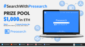 #SearchWithPresearch Writing Contest and Twitter Giveaway - $1,000 in ETH Prizes!