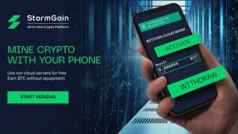 Empieza a operar en StormGain sin invertir nada de tu dinero.