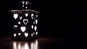 The false gleam in the eyes of a heart in love.