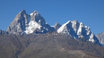 Ushba. Today was a nice crossing through the Svaneti Mountains in Georgia, it was rough