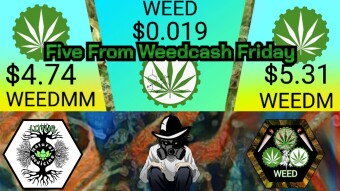 WEED Cash Five for Friday update (post contains a limited claim NFT airdrop for the first lucky reader to click the airdrop URL)