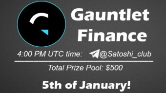 Join the AMA of Satoshi Club x Gauntlet Finance. Rewards: 500 USDT, January 5th.