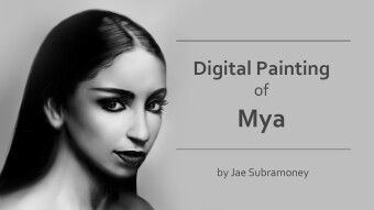 Digital Portrait Drawing of Mya
