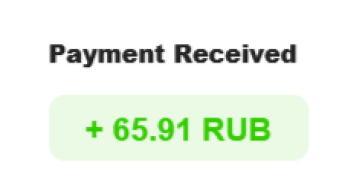 9th payment received from WMRFast + 65.91 RUB | total paid 397.40 RUB &nbsp;