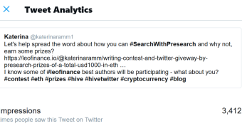 Thankful to Publish0x & Presearch: How a tweet for a post I wrote on LeoFinance about a contest earned me ETH!