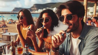 Prohibición de los vapeadores desechables y fumar en terrazas y playas
