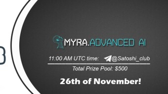 Join the AMA of Satoshi Club x MYRA. Rewards: 500 USDT, November 26th.