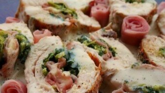 STUFFED CHICKEN BREASTS - HAM, CHEESE AND SPINACH