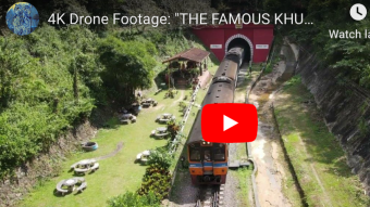 The Famous Khun Tan Tunnel in Thailand 4K Drone Footage