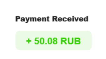 26th payment received from VisitBox + 50.08 RUB | total paid 534.29 RUB