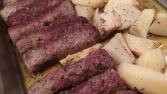 Foodbook #307 soutzoukakia with potatoes