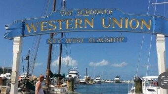 The schooner. Western Union. Key West flagship.