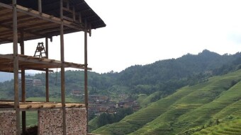 Guilin. Part 4. Construction on the mountain.