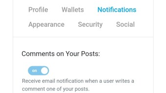 There is no notification for comments