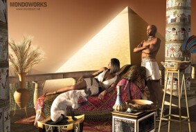 The Great Pyramid of Giza - 7 Wonders of the World. Artworks by MondoWorks