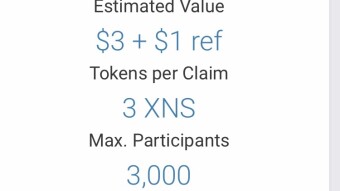 🔥🔥 [XNS] Participate in Airdrop Insolar to receive 3 XNS tokens ($ 3) for listing 1ref / 1 $ (100% receive - limited to 3000 members) 🔥🔥