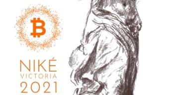 Niké – Bitcoin 2021. Dibujo. Arte.