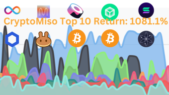 CryptoMiso Year on Year Returns on Top Ten Projects with the Highest Developer Productivity