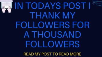 Thank you for a thousand medium followers