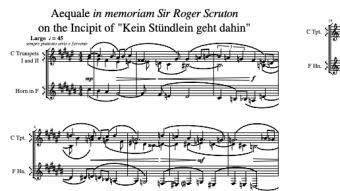 Aequale "in memoriam Sir Roger Scruton" [Philip Daniel; 2020] [SCROLLING SCORE]