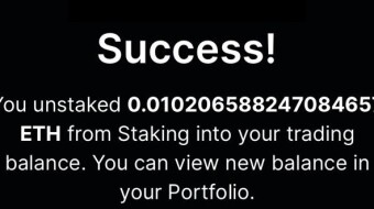 I unstaked my ETH from Gemini
